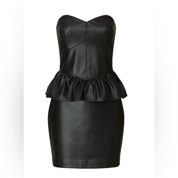 Shoshanna Faux Leather Dress - Picture 4 of 7